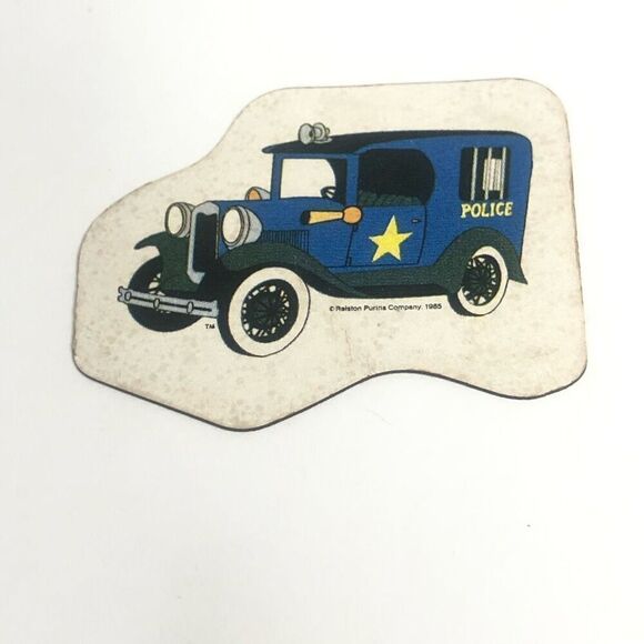 vintage 1985 cookie crisp magnet police vehicle cereal premium paper magnet - Picture 2 of 6